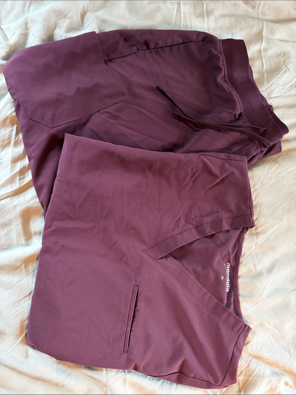 Mandala Merlot Jogger Scrub Set